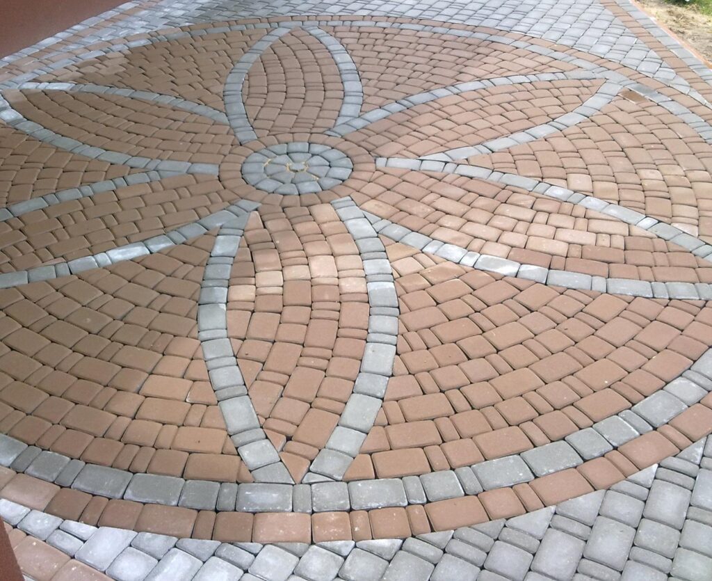 kwiat na podjeździe